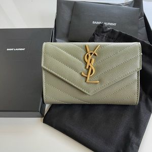 YSL Cassandra Matelasse Small Envelope Wallet